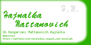 hajnalka mattanovich business card